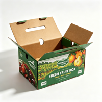 Boîtes à fruits en carton ondulé sur mesure, grand format rectangulaire, en carton rigide, pour l'emballage des fruits