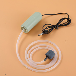 طقم مضخة هواء فاخرة للأحواض المائية من JY USB، مولد فقاعات صغير صديق للبيئة من البلاستيك، مهوية محمولة لحوض السمك، أحجار هواء، أكياس هواء، أحواض سمك مكتبية - Product Image 5