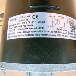 มอเตอร์แอร์ Carrier Yks-124-4-1 220-240V 124W 1030 รอบต่อนาที สำหรับใช้ภายในเครื่องปรับอากาศ - Product Image 1