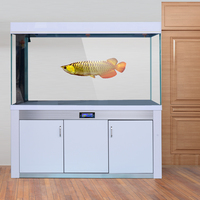 Grand aquarium rectangulaire en verre écologique de 480 L pour poissons arowana, utilisation toute saison, épaisseur 5-30 mm, design de logo personnalisé
