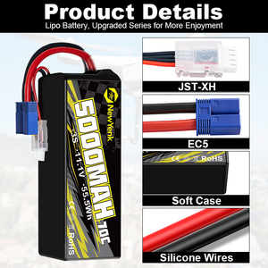 <span class=keywords><strong>Batterie</strong></span> Lipo Newyenk 3S 5000mah 70C 100% LCO pour voitures RC FPV, avions et drones - Product Image 3