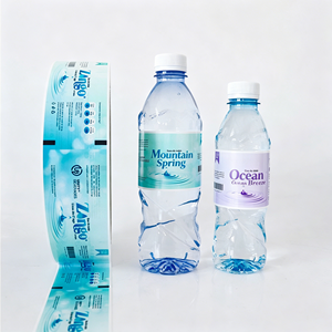 Etiquetas personalizadas para productos de bebidas; etiquetas autoadhesivas para botellas de agua; impresión de etiquetas para botellas - Product Image 5