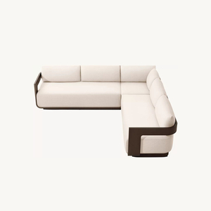 Ensemble de canapés de jardin en aluminium au design moderne, mobilier d'extérieur, canapé modulaire pour villa, hôtel, parc - Product Image 6