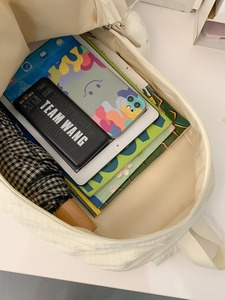 Retour à l'école rides rayure sac à dos coréen Vintage <span class=keywords><strong>Campus</strong></span> doux imperméable classique étudiant cartable sac à dos - Product Image 4
