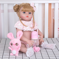 2022 vente en gros Amazon Offre Spéciale 19 pouces 48cm jolie fille silicone reborn bébé poupées pour cadeau de fille