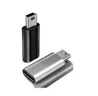 Adaptateur de convertisseur en aluminium Mini Usb 2.0 B mâle vers Type C Usb C usb-c femelle
