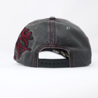 Gorra de Béisbol Unisex de Algodón Lavado y Desgastado con Bordado, Estilo Vintage Punk, Decoración de Ojales Metálicos Suaves y Contraste