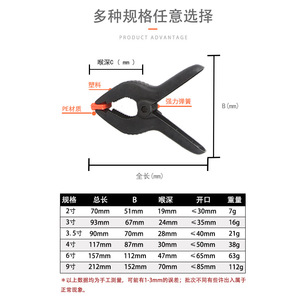 Yili Hardware A Type Clamp 2 Inch And 4 Inch Adjustable Woodworking Clamp With Pe Plastic Pad For Secure Holding - Product Image 2