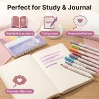 Ensemble de marqueurs surligneurs brillants, stylos scintillants métalliques pour scrapbooking, fabrication de cartes DIY, fournitures artistiques esthétiques pour l'école