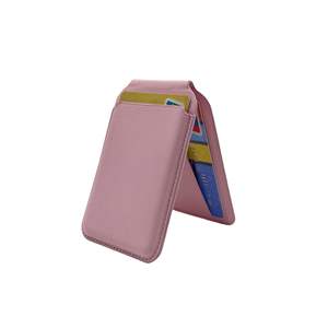 댐핑 힌지 마그네틱 스탠드 카드 홀더, RFID 차단 비건 가죽 지갑, MagSafe 호환 - Product Image 4