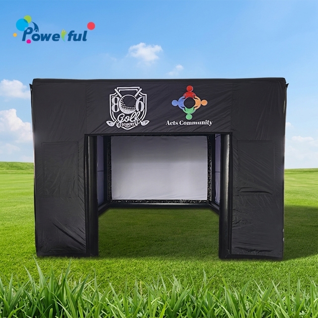 High Quality Outdoor Golf Simulator Cage Enclosures Indoor Inflatable Golf Tent Simulator for Home