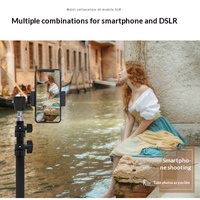 Trépied pour téléphone portable de 60, 70, 120, 170 cm, support de diffusion en direct, lampe en métal, trépied de bureau, bâton de selfie, support de caméra