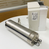 Kit Motor Spindle CNC Berpendingin Air 1.2KW 60000RPM Kecepatan Tinggi ER11 Nose 62mm Clamp untuk Mesin Ukir Kayu CNC