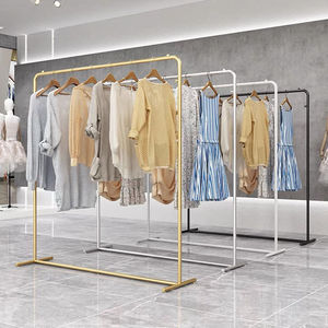 Présentoir <span class=keywords><strong>de</strong></span> vêtements sur pied en métal monocouche, spécialement conçu pour les magasins <span class=keywords><strong>de</strong></span> vêtements - Product Image 1