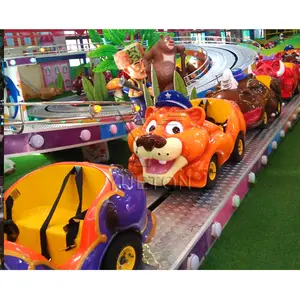 ผลิตภัณฑ์สวนสนุกยอดนิยมอุปกรณ์ดึงดูด Manege ขี่เกมเด็กติดตามรถไฟเหาะตีลังกานั่งรถรับส่งขนาดเล็ก
