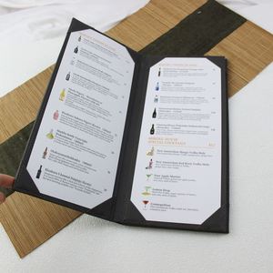 Custom Size <b>A4</b> A5 A6 <b>Leather</b> Menu Cover Restaurant Table Menu Holder Hotel Bar Salon School <b>Leather</b> <b>Folder</b> Certificate Holder - Product Image 4