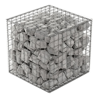 Filet de Cage en pierre de Gabion galvanisé à chaud de haute qualité treillis métallique de fer soudé serti pour la conception de paysage de jardin rempli de roche