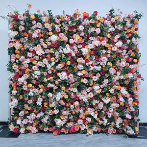 Muro de Flores Artificiales de Seda Multicolor Personalizado para Decoración de Bodas, San Valentín y Fiestas de Regreso a Clases, Fondo Floral - Product Image 3