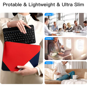 Fabricante ultra bajo precio al por mayor Delgado 10 pulgadas portátil Mini teclado inalámbrico BT con suspensión automática diseño de ahorro de energía - Product Image 3