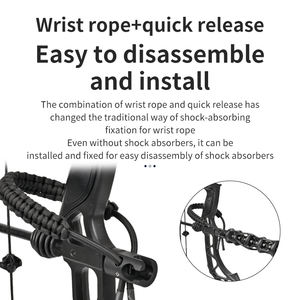 양궁 활 손목 스트랩 로프 결합 빠른 연결 나일론 복합 보우 스트랩 사냥 사격 장비 손목 슬링 - Product Image 2