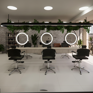 Muebles de Salón Comerciales Modernos de Estilo Vintage en Negro y Gris para Apartamentos, Salones de Belleza, Barberías, Hoteles, Gimnasios al Aire Libre, Centros Comerciales y Restaurantes - Product Image 2