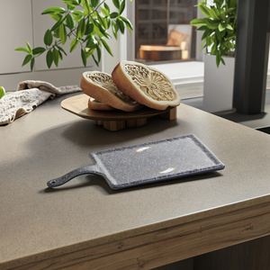 Plateau de service plat noir rectangulaire avec poignée, 1 pièce, style coréen, <span class=keywords><strong>grand</strong></span>, 14.5 pouces, offre spéciale - Product Image 4