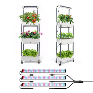 Lampes de culture LED intelligentes à spectre complet 36W, lot de 3 avec minuterie automatique, pour hydroponie verticale, favorisant la floraison, pour culture intérieure, CRI 90, IP33 - Product Image 1