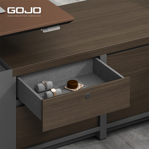 Escritorio ejecutivo de madera ergonómico moderno del fabricante superior Diseño Premium Gerente de OEM Muebles de oficina Económicos - Product Image 6