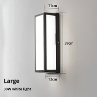 Lampe murale LED moderne minimaliste en aluminium étanche pour jardin, cour, portail, couloir, allée, terrasse, balcon - Modèle W6011 3 ans de garantie