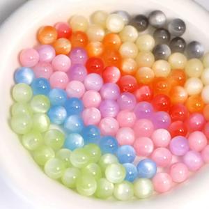 Venta al por mayor 6-16mm DIY resina ojo de gato cuentas para pulsera hecha a mano collar joyería hacer accesorios - Product Image 2