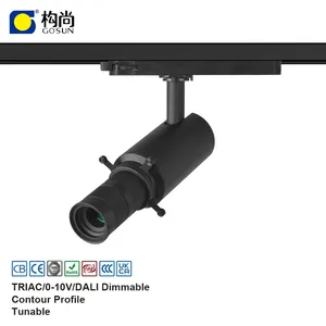 Projecteur sur rail en aluminium 24-32 degrés zoomable CRI97 15w avec garantie de 5 ans pour l'intérieur