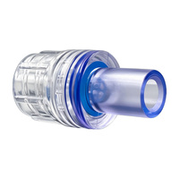 RUBBERVALVE CJT184 Vanne anti-retour à diaphragme médical sans aiguille, à pression normale, petite, en PC+Silicone, avec raccord Luer Lock, taille de port 3,56 mm