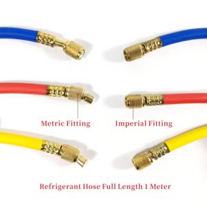 Conjunto de Ferramentas de Refrigeração de Ar Condicionado Automotivo com <span class=keywords><strong>Manifold</strong></span> Duplo para Diagnóstico de AC e Medidor de Pressão - Product Image 5