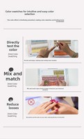 Présentoir détachable pour vernis à ongles, tableau magnétique d'échantillons de couleurs avec faux ongles et autocollants numérotés