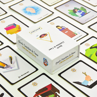 Jeu de cartes de tarot personnalisées en or 78 pour débutants, cartes à jouer en plastique PVC avec guide et emballage en boîte
