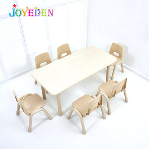 Mobilier <span class=keywords><strong>de</strong></span> garderie coloré pour l'école primaire, table rectangulaire réglable en bois pour enfants, table d'étude pour enfants - Product Image 3