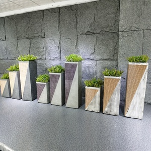 Macetas Cuadradas Grandes <span class=keywords><strong>Modernas</strong></span> para <span class=keywords><strong>Interiores</strong></span>, Macetas Decorativas de Fibra de Vidrio, Jarrones Grandes Tipo Pilar - Product Image 6