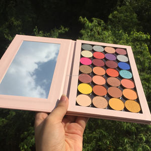 Cr — palette de maquillage magnétique personnalisable, palette d'ombre pour les yeux, 28 couleurs, boîte rose, <span class=keywords><strong>Base</strong></span> pour fards à paupières, 50 pièces - Product Image 4