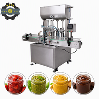 Machine de remplissage automatique multi-têtes pour liquides et pâtes, idéale pour jus, boissons, sauce tomate, cosmétiques