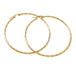 Pendientes exclusivos transfronterizos de acero inoxidable, con diseño de espiral exagerada, chapados en oro de 18K, elegantes para mujer. - Product Image 5