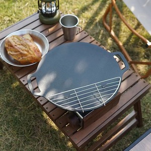 Outdoor Camping Grill Pan Stainless Steel Detachable Oil Filter Anti Scorched Portable Multifunctional Barbecue Frying Pan - Product Image 1