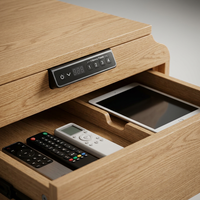 Table basse électrique relevable en gros avec tiroir et 4 préréglages de mémoire pour salon moderne - Vente directe usine