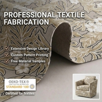 Tissu en velours coupé à motif floral tropical, 450 à 520 g/m², en polyester tricoté, motif feuille de palmier, pour ameublement de canapé, chaise, décoration d'hôtel