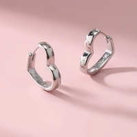 FY-EK508 925 argent Sterling 2025 nouveau Style Simple boucles d'oreilles en forme de coeur pour les femmes haut de gamme boucles d'oreille les plus vendues