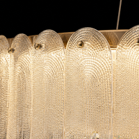Lustre minimaliste français en acrylique pour salon, LED or et blanc, CRI 95, dimmable
