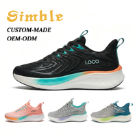 Chaussures de course pour hommes légères, respirantes, en maille, amortissantes, à semelle souple, à lacets, pour le jogging, la salle de sport, les sports de plein air