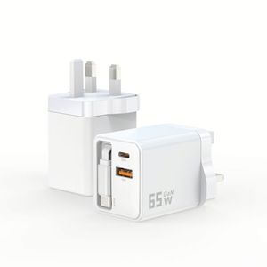 GaN 65W Charger <b>USB</b>-C <b>USB</b>-A 2 Ports PD3.0 Fast Charging Wall Charger 45W 60W for Laptop Mobile Phone - Product Image 3