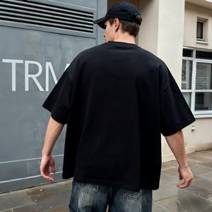 TKAN636D Fabricant Logo personnalisé 100% coton T-shirts streetwear à épaules tombantes Designer T-shirt surdimensionné lourd pour hommes - Product Image 2