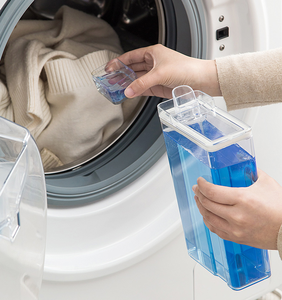 Dispenser di sapone per bucato grande, supporto per detersivo trasparente, conservazione del detersivo per bucato e <span class=keywords><strong>organizer</strong></span> per detersivo per bucato - Product Image 5