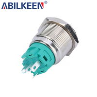 Interrupteur de verrouillage étanche en acier inoxydable avec lampe LED Interrupteur à bouton-poussoir IP67 en métal